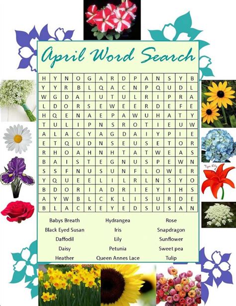 Fun April Word Search To Print 101 Activity