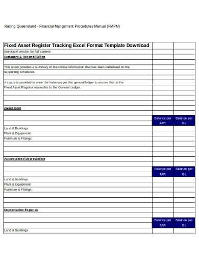 Free 7 Asset Tracking Samples And Templates In Pdf Ms Word Ms Excel