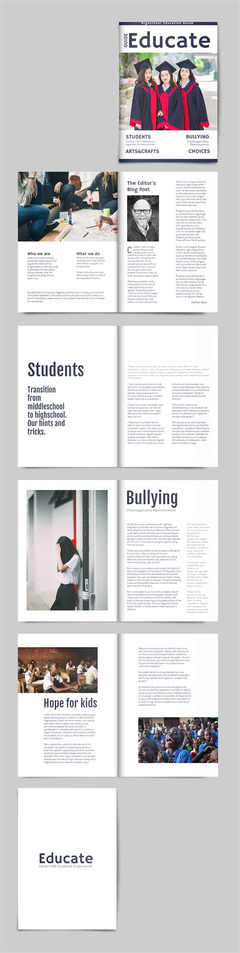 School & College Magazine Template | Magazine template, Magazine layout design, Magazine design