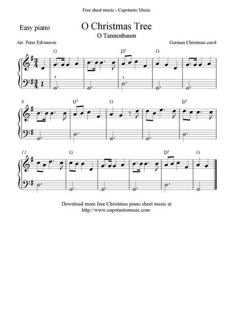 Christmas Piano Sheet Music Easy Free Printable Free Printable