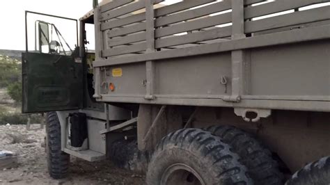 Army M35 25 Ton Cargo Truck Known As Deuce And A Half Start Up And