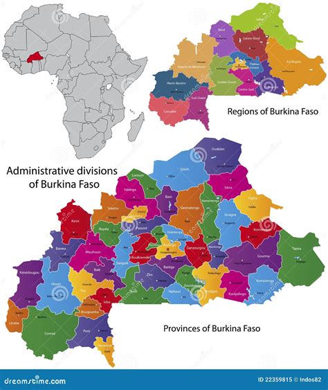 Administrative Map Of Burkina Faso