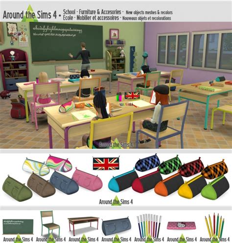School Accessories 2 By Sandy At Around The Sims 4 Sims 4 Updates