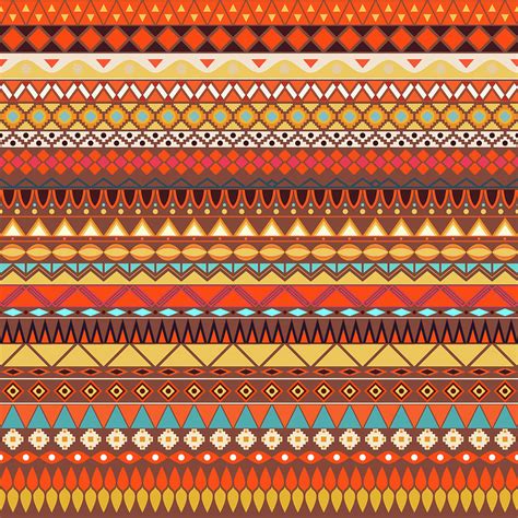 Colorful Tribal Vintage Ethnic Seamless Pattern Geometric Print