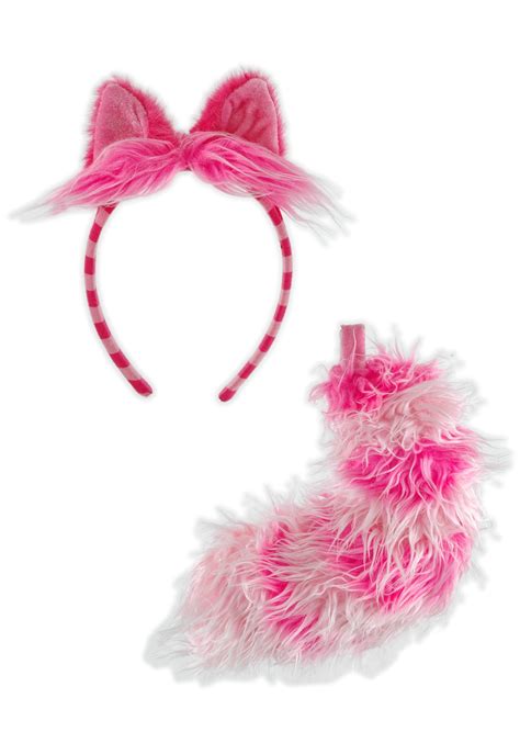 The cat ears headband and fingerless gloves also. Cheshire Cat Ears and Tail
