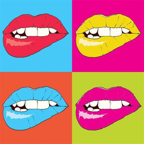 Popart Lips Artpop Lippen Malerei Pop Art