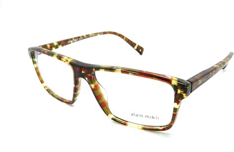 alain mikli rx eyeglasses frames a03065 003 56 15 145 havana olive damier italy