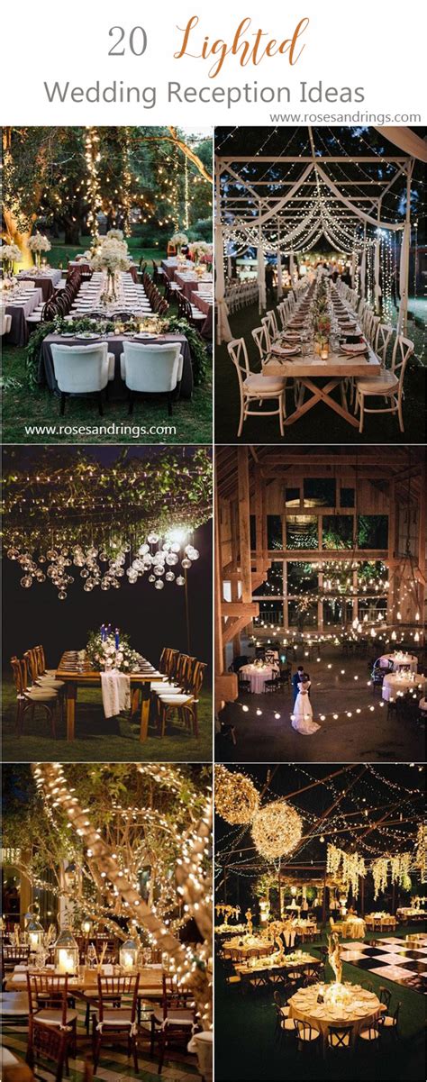 20 Breathtaking Wedding Reception Lighting Ideas You Can Steal Roses
