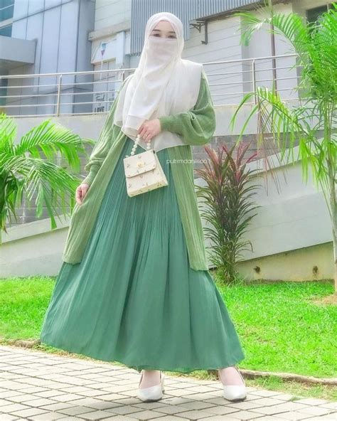 17 Ootd Hijab Syari Modern Untuk Muslimah Bercadar Fashion