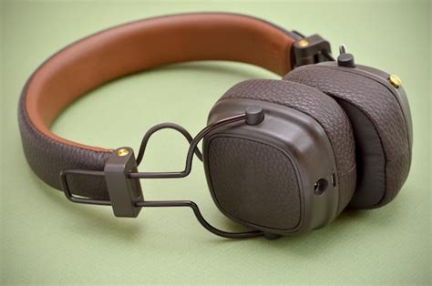 Premium Photo Wireless Headphones In A Classic Style Brown Leather Design