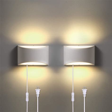 Trlife Wall Sconce Plug In Modern Wall Sconce 9w 3000k Warm White Wall