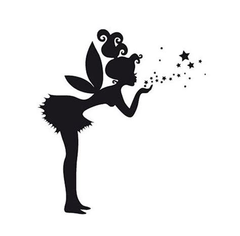 Adorable Fairy Pixie Blowing Stars Star Dust Svg Vector Etsy