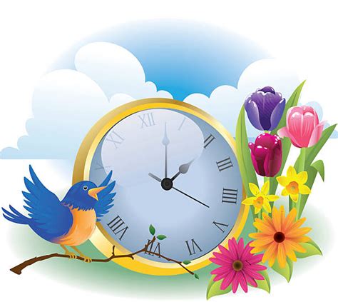 Daylight Savings Time Clock Illustrations Royalty Free Vector Graphics