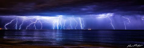 City Beach Lightning Panoramic Lightning Photos Lightning Storm