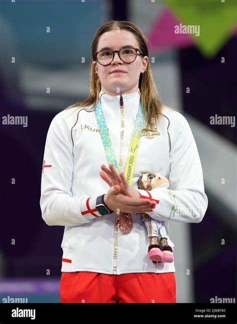 England S Amy Rollinson With Her Bronze Medal Won In The Women S 1m