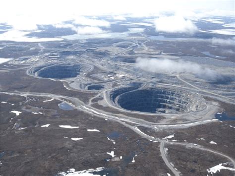 Aerial View Of Open Pit Diamond Mines In The Northwest Territories Download Scientific Diagram