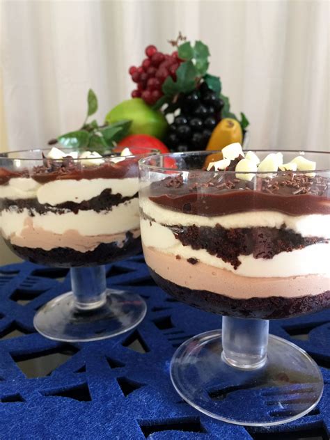 chocolate mousse trifle good idea to make good use of left over cake and frosting desserts