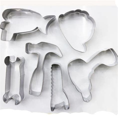 6 Pieces Stainless Steel Dinosaur Cutter Cookie For Cookies Biscuits