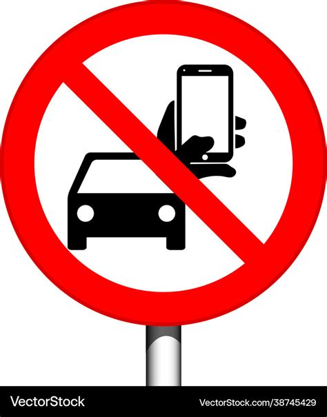 Dont Use Mobile Phone While Driving Royalty Free Vector