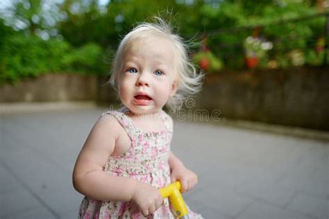 Adorable Toddler Girl Making Funny Face Stock Image Image Of Look