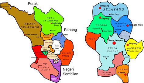 The cmco for the klang valley began on oct 14 and was scheduled to end tomorrow. Clipart - Map of Selangor and Kuala Lumpur, Malaysia