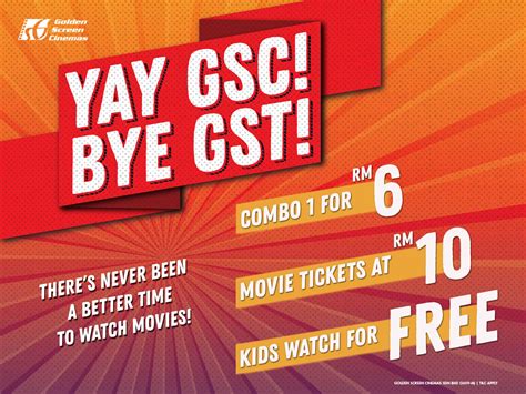** this information is correct at time of publishing. GSC * Hong Leong Bank Card Movie Ticket Price Promotion