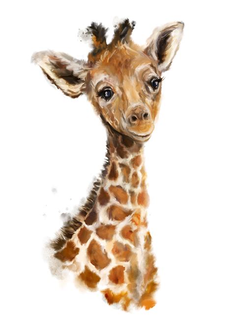 George Baby Giraffe Art Print — Martha Bowyer