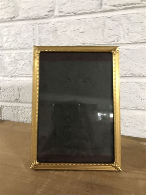 Vintage 5 X 7 Gold Tone Metal Picture Frame Lovely Gold Tone Etsy