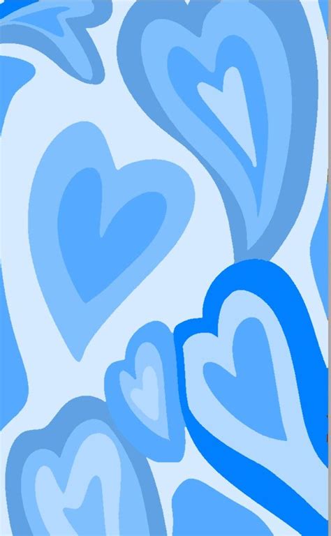 🌊blue Hearts Wallpaper Aesthetic In 2021 Iphone Wallpaper Pattern