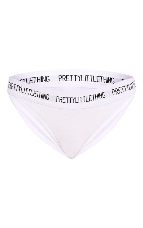 White Pretty Little Thing Knicker Lingerie Prettylittlething Prettylittlething