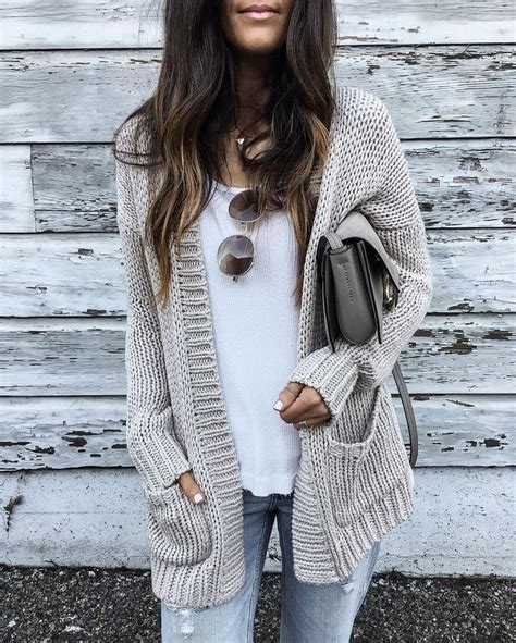 Fall Outfits With Long Cardigans Knit Cardigan Outfit Fashion