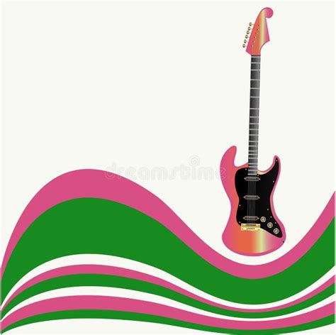 Pink Guitar Stock Vector Illustration Of Color Musical 8179312
