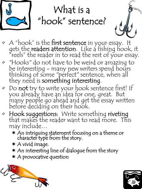 Outlining the steps for writing your essay. PPT - What is a "hook" sentence? PowerPoint Presentation ...