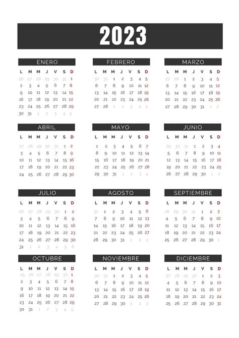 Calendario Anual Para Descargar 2023 Imagesee Images