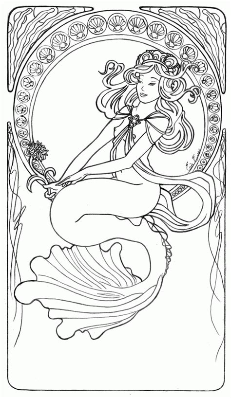 Relax And Unwind With Art Nouveau Coloring Pages