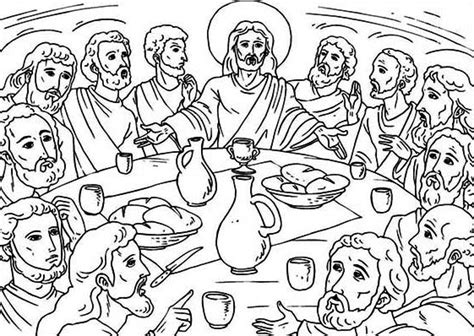 The Lords Supper In The Last Supper Coloring Page Kids Play Color