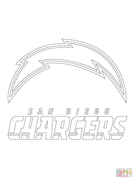 San Diego Chargers Logo Coloring Online Super Coloring