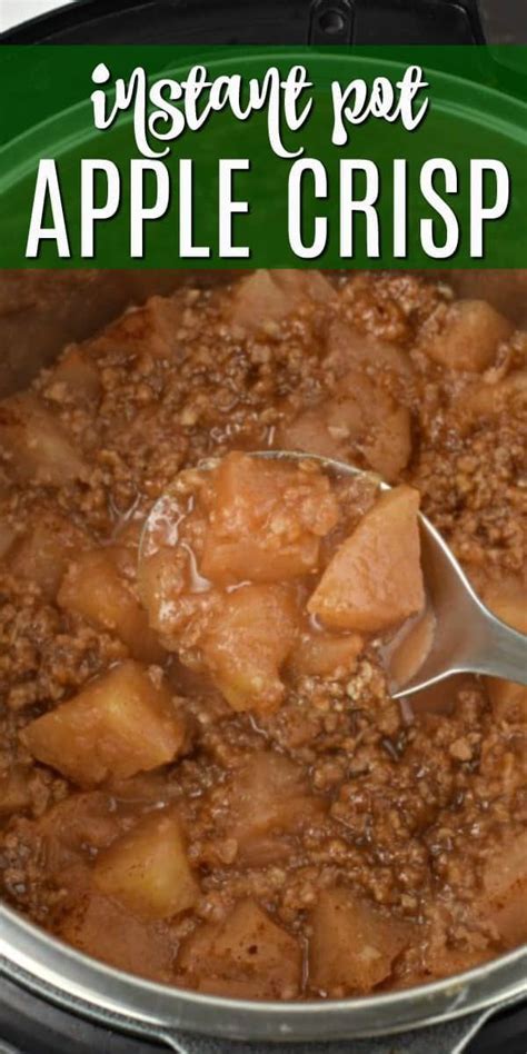 In a small bowl, mix together the melted butter, oats, flour, brown sugar and salt. Easy Instant Pot Apple Crisp is made in minutes ...