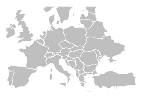 Europe Map Blank Png