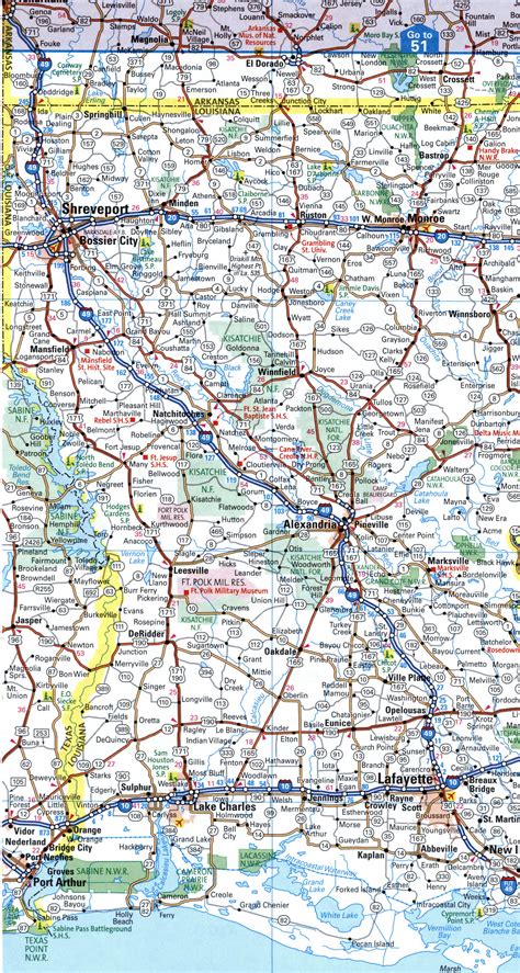 Map Of I 49 Interstate Highway Louisiana Arkansas Missouri