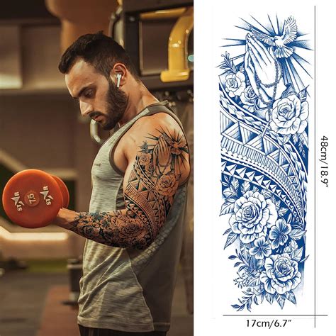 Buy Aresvns Semi Permanent Sleeve Tattoos For Men And Women Full Arm Realistic Fake Tattoos