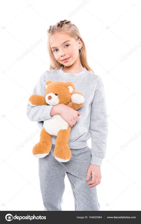 Smiling Child With Teddy Bear — Stock Photo © Igorvetushko 164820984
