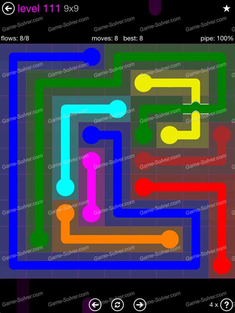 Flow Bridges 9x9 Mania Level 111 Game Solver