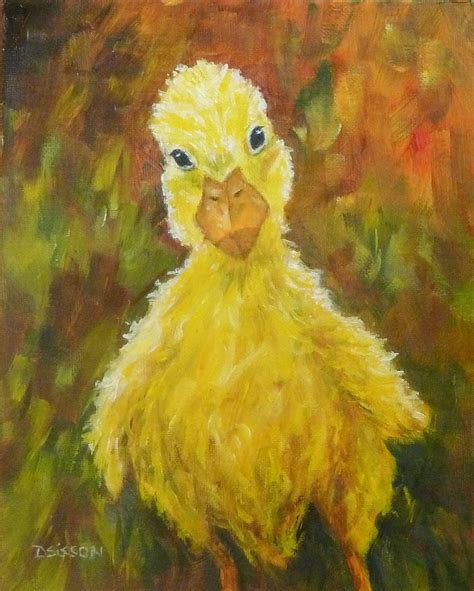 Daily Painting Projects Spring Duckling Oil Duck Painting Pet Art Farm