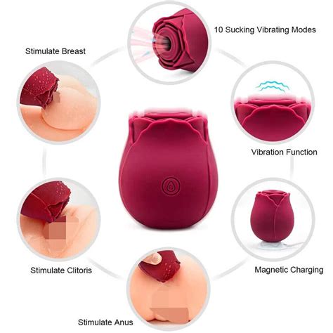 Rose Sucking Vibrator Clit Sucker Dildo Women G Spot Massager Sex Toy