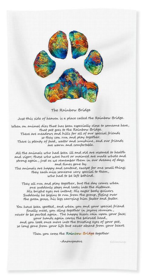 Inspired by a norse legend. The Best printable rainbow bridge poem | Miles Blog