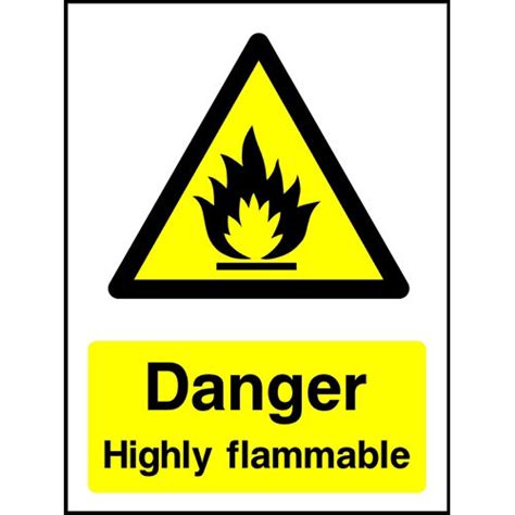 KPCM Danger Highly Flammable Sign Made In The UK