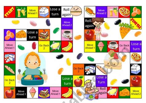 Boardgame Food Esl Worksheet By Maras