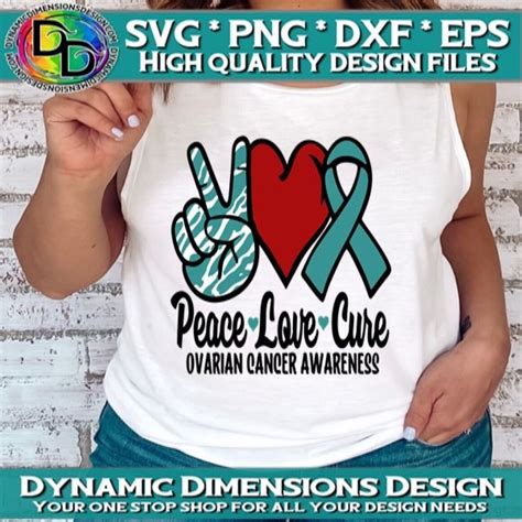 Faith Hope Cure Hope Teal Ribbon Cervical Cancer Ribbon Awareness By Dynamic Dimensions