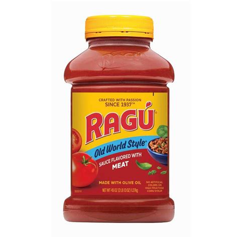 Ragu Meat Sauce Nutrition Mundopiagarcia